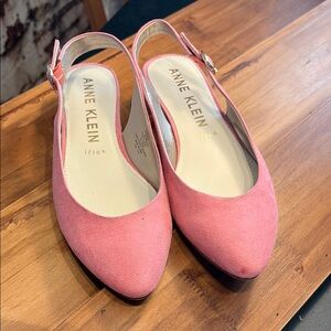 Anne Klein Pink Slingback Flats